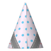 "Lashes or staches" Modernes Party zur Aufdeckung Partyhütchen (Rückseite)