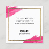 Lashes Quadratische Visitenkarte (Rückseite)