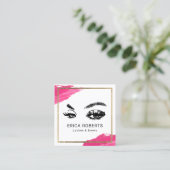 Lashes Quadratische Visitenkarte (Stehend Vorderseite)