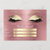 Lashes Red Bean Rose Gold Makeup Certificate Gesch (Vorderseite)