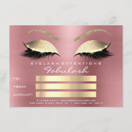 Lashes Red Bean Rose Gold Makeup Certificate Gesch