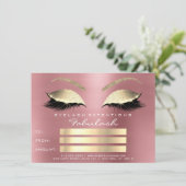Lashes Red Bean Rose Gold Makeup Certificate Gesch (Stehend Vorderseite)