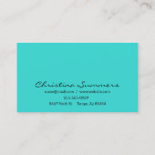 Lashes Robin's Egg Blue Glitzer Eyelash Eyes Visitenkarte (Rückseite)