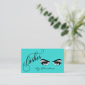 Lashes Robin's Egg Blue Glitzer Eyelash Eyes Visitenkarte (Stehend Vorderseite)