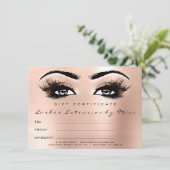 Lashes Rosa Rose Blush Makeup Zertifikat Geschenk (Stehend Vorderseite)
