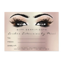 Lashes Rosa Rose Blush Makeup Zertifikat Geschenk