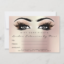 Lashes Rosa Rose Blush Makeup Zertifikat Geschenk