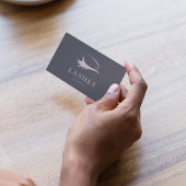 Lashes Rose Gold Glitzer Visitenkarte