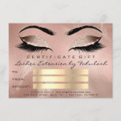 Lashes Rose Gold Makeup Artist Geschenk (Vorderseite)