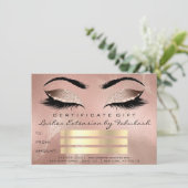 Lashes Rose Gold Makeup Artist Geschenk (Stehend Vorderseite)