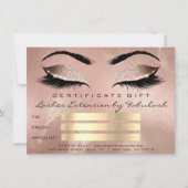 Lashes Rose Gold Makeup Artist Geschenk (Vorderseite)