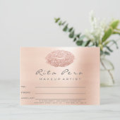 Lashes Rose Gold Pink Makeup Certificate Graue (Stehend Vorderseite)