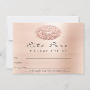 Lashes Rose Gold Pink Makeup Certificate Graue