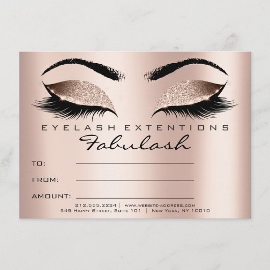 Lashes Rose Gold Pink Makeup Zertifikat WELLNESS-C (Vorderseite)