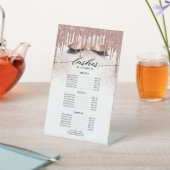 Lashes Rose Gold Preisliste Sockelschild (In SItu)