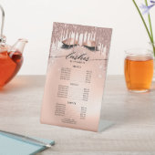 Lashes Rose Gold Preisliste Sockelschild (In SItu)
