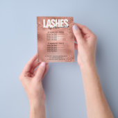 Lashes Rose Gold Sparkon Glitzer Beauty Services Flyer (Gruppe)
