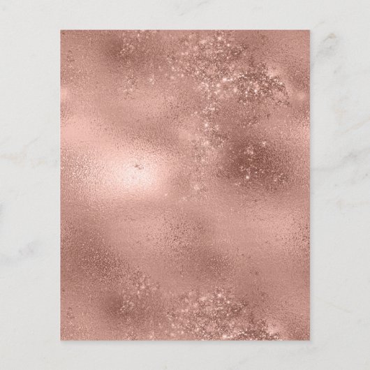 Lashes Rose Gold Sparkon Glitzer Beauty Services Flyer (Hinten)