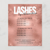 Lashes Rose Gold Sparkon Glitzer Beauty Services Flyer (Vorne)