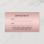 Lashes Rose Terminkarte (Rückseite)