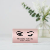 Lashes Rose Terminkarte (Stehend Vorderseite)