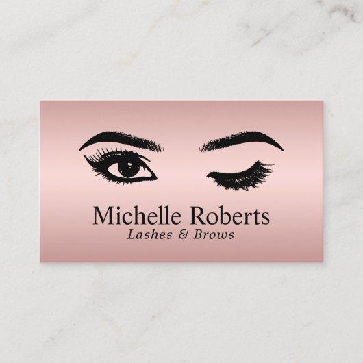 Lashes Rose Terminkarte (Vorderseite)