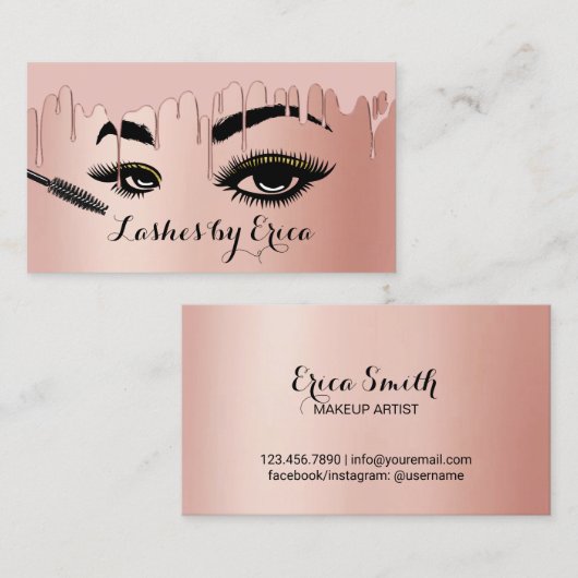 Lashes Rose Visitenkarte (Vorne/Hinten)