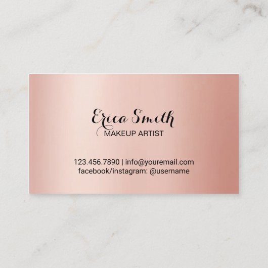 Lashes Rose Visitenkarte (Rückseite)