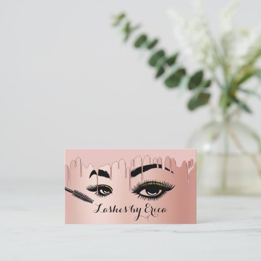 Lashes Rose Visitenkarte (Stehend Vorderseite)