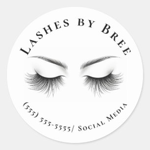 Lashes Runder Aufkleber