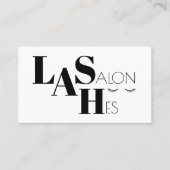 Lashes salon fett Typografie Schwarz-weiß Visitenkarte (Vorderseite)