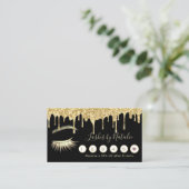 Lashes Salon Makeup Artist Tropfens Loyalität Treuekarte (Stehend Vorderseite)