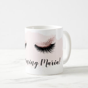 Lashes Schönheit Makeup Lash Extension Rose Kaffee Kaffeetasse