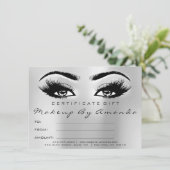Lashes Silver Gray Makeup Artist Geschenk (Stehend Vorderseite)