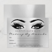 Lashes Silver Gray Makeup Artist Geschenk (Vorne/Hinten)