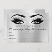 Lashes Silver Gray Makeup Artist Geschenk (Vorne/Hinten)