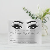 Lashes Silver Gray Makeup Artist Geschenk (Stehend Vorderseite)