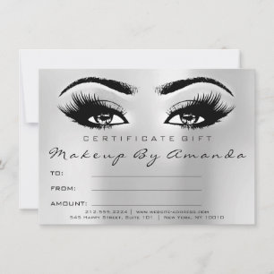 Lashes Silver Gray Makeup Artist Geschenk