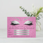 Lashes Silver Pink Makeup Artist Geschenk (Stehend Vorderseite)