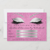 Lashes Silver Pink Makeup Artist Geschenk (Vorderseite)