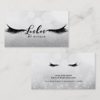 Lashes Silver Sparkle Glamour Eyelashes Makeup