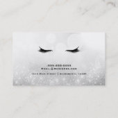 Lashes Silver Sparkle Glamour Eyelashes Makeup Visitenkarte (Rückseite)