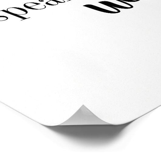 Lashes Speak Poster (Ecke)