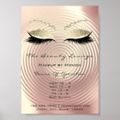 Lashes Studio Makeup Artist Glitzer Beauty Salon Poster (Vorne)