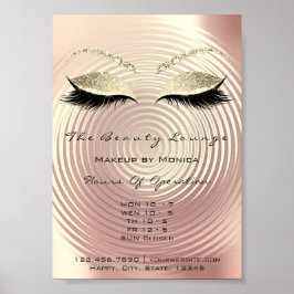 Lashes Studio Makeup Artist Glitzer Beauty Salon Poster