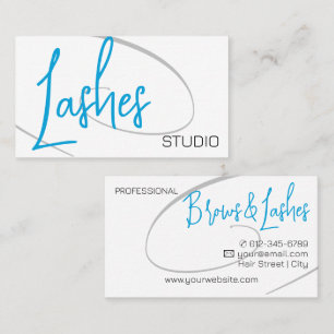 Lashes Studio Moderne Klasse Beruflich Blue Visitenkarte