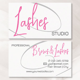 Lashes Studio Modernes, Berufliches Pink Visitenkarte