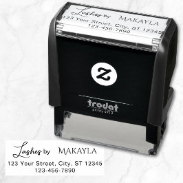 Lashes Studio Name Return Address Phone Permastempel