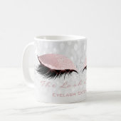 Lashes Studio Pastel Pink Makeup Grau Kaffeetasse (Vorderseite Links)