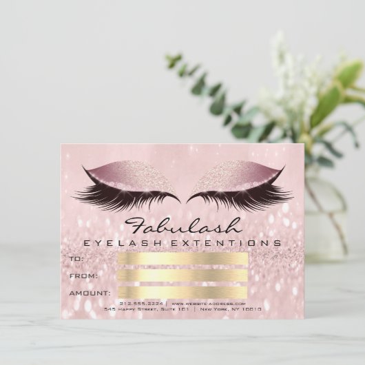 Lashes Studio Pink Makeup Artist Geschenk (Stehend Vorderseite)